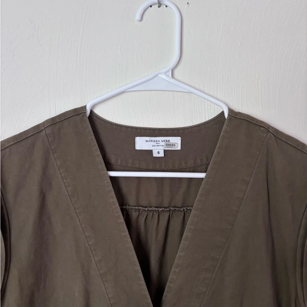 Marissa Webb Collective Olive Canvas Romper